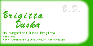 brigitta duska business card